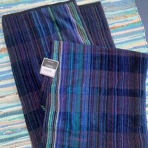 Blue Woven Loom Beach Bath Towel